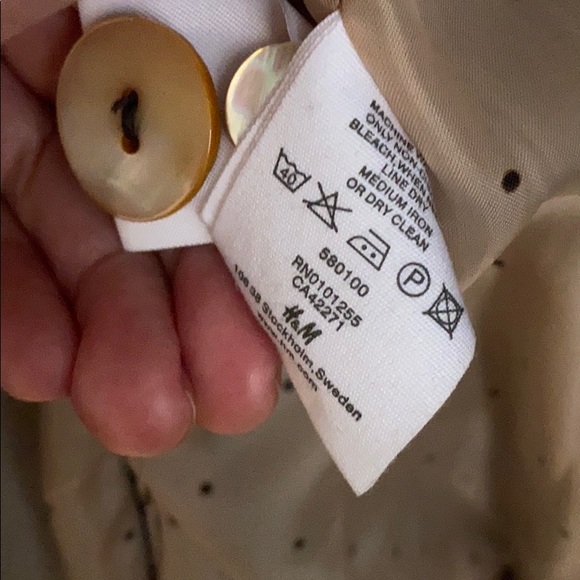 H&M Lined Brown Pinstriped Velvet H&M Blazer - Picture 5 of 7